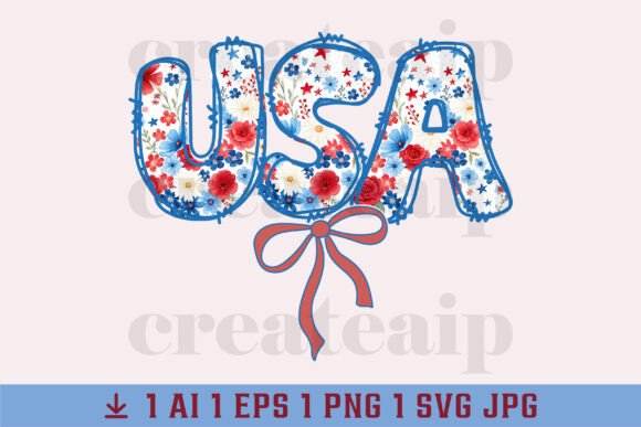 Coquette USA Png, Patriotic 4th of July