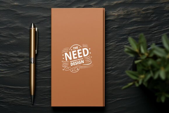 Elegant Brown Notebook Mockup