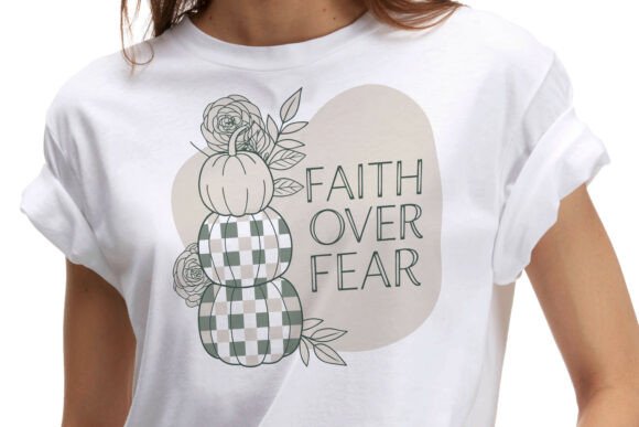 Faith over Fear Fall Pumpkin Illustratio