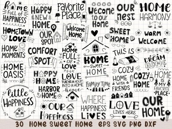 Home Sweet Home Clipart Cozy Home Decor