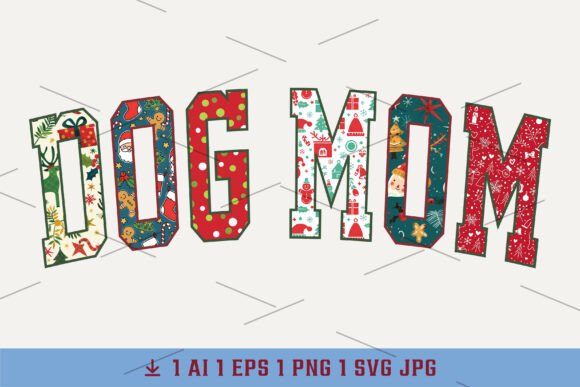 Merry Woofmas Mama Christmas Dog Mom Png