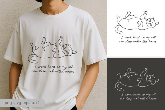 Minimal Sleeping Cat – Chill