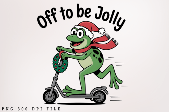 Off to Be Jolly Christmas PNG, Silly Fro