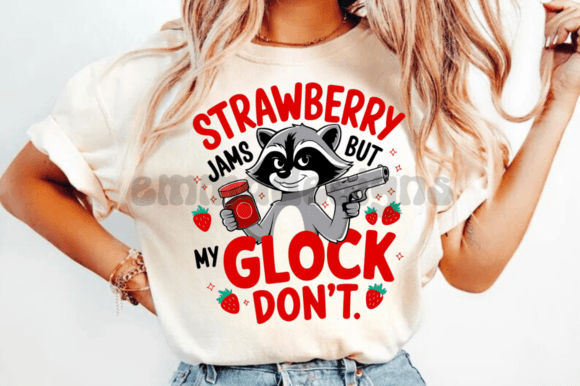 Strawberry Jams but My Glock Don't PNG