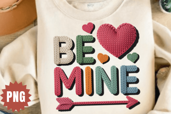 Valentines Day Be Mine Yarn PNG Design
