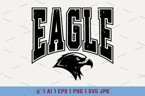 Varsity Retro Eagle Eagles Distressed